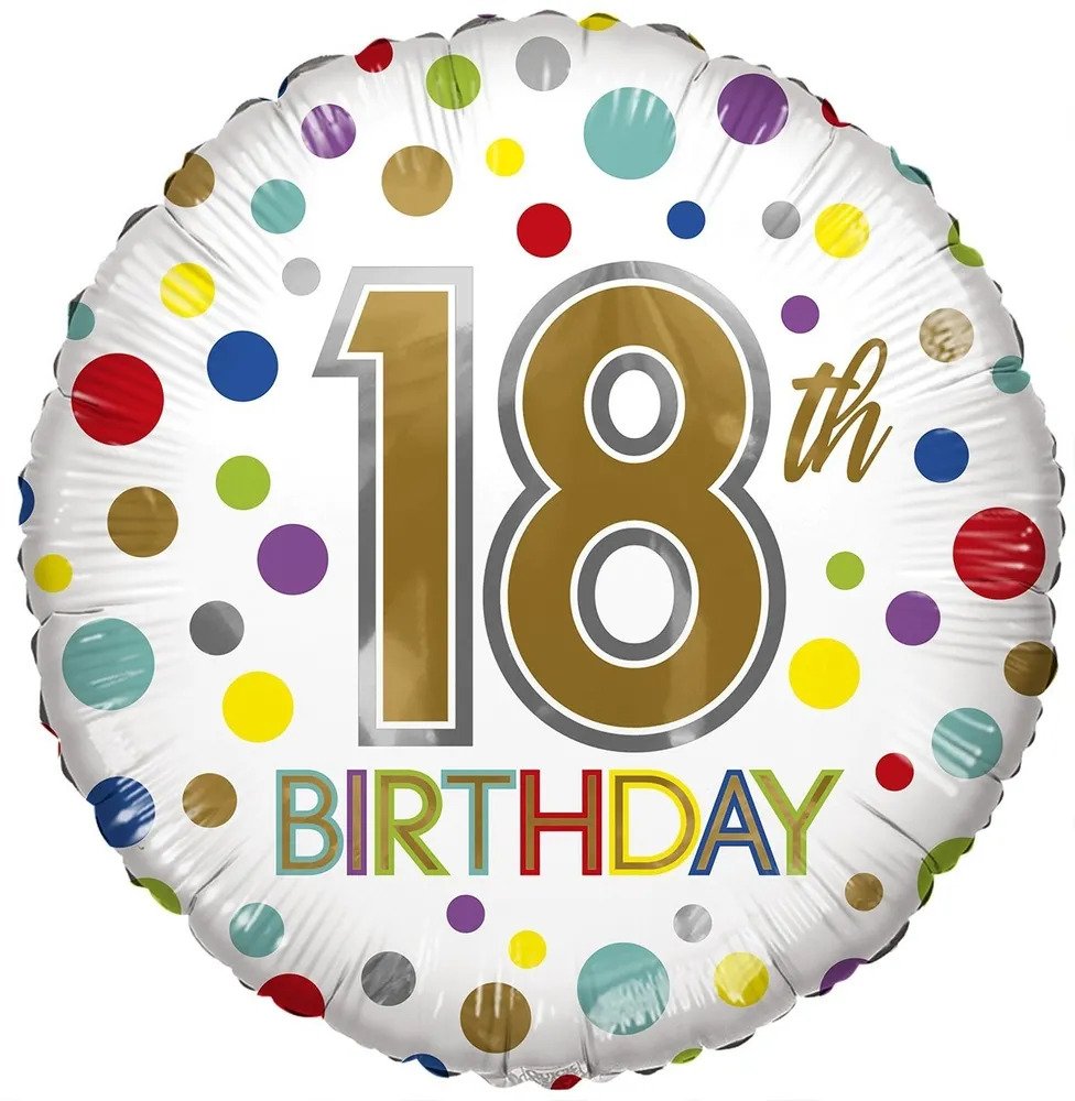 Birthday Age 18 - Eco Balloon (18") (x10)