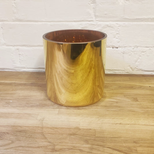 Short Gold Cylinder Vase (H15xD15cm)