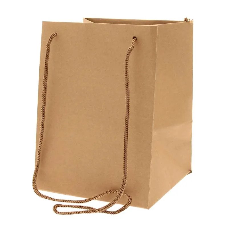 Kraft Hand Tie Bag H25xW19xL19cm (PK10)