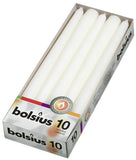 Bolsius Tapered Candles White 245/24mm (PK10)