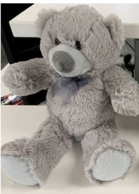 Sitting Teddy Bear Grey (H20cm) (x1)