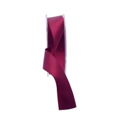 Burgundy Satin Ribbon (25mm x 20m)