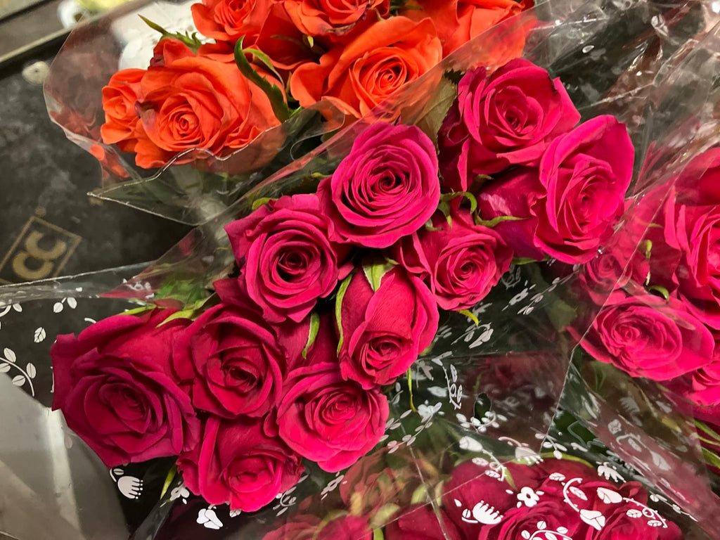 African roses - MIX (light-dark pink, two tones, orange)
