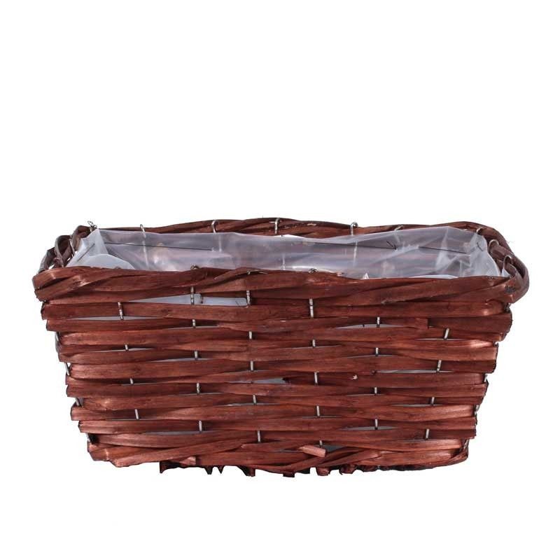 Woodhouse Rectangular Basket - Nut Brown 31x21cm