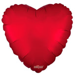 Solid Matt Heart Balloon Red (18") (x10)
