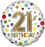 Birthday Age 21 - Eco Balloon (18") (x10)