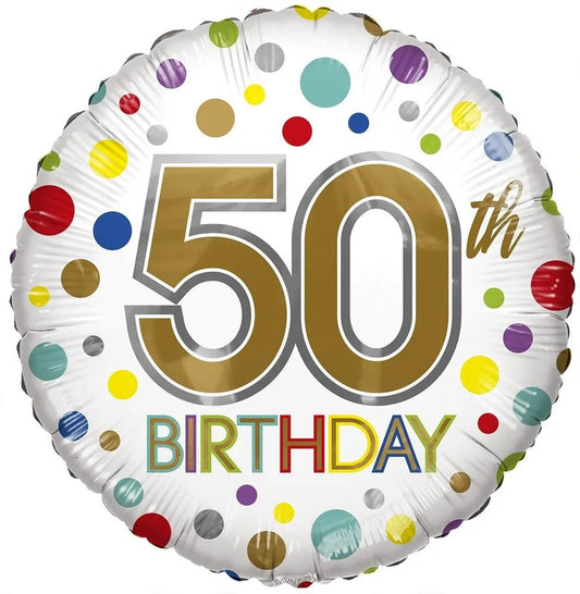 Birthday Age 50 - Eco Balloon (18") (x10)