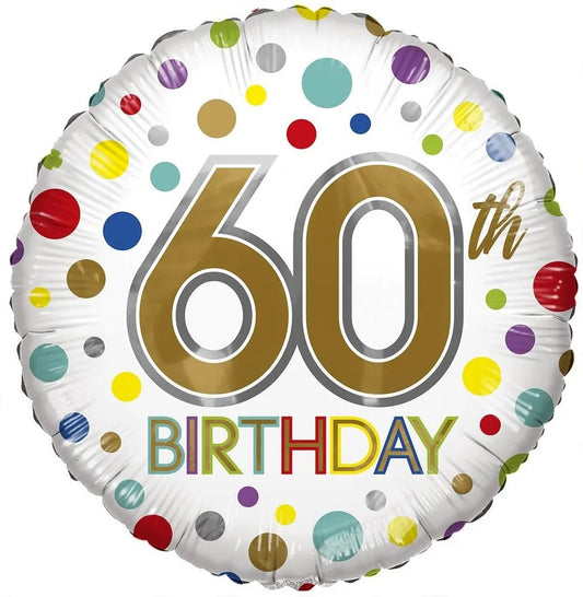 Birthday Age 60 - Eco Balloon (18") (x10)