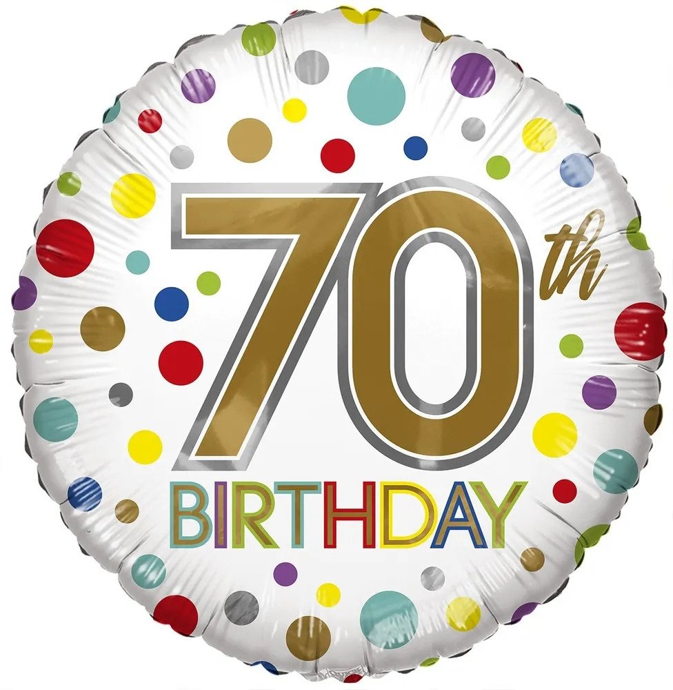 Birthday Age 70 - Eco Balloon (18") (x10)