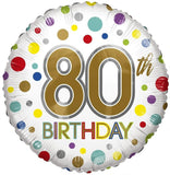 Birthday Age 80 - Eco Balloon (18") (x10)