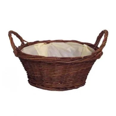 St Andrews Round Basket (8 inch) (H8xD20cm)