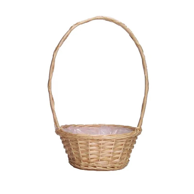 Round Florida White Basket (14 Inch) (H46xD14xO35cm)