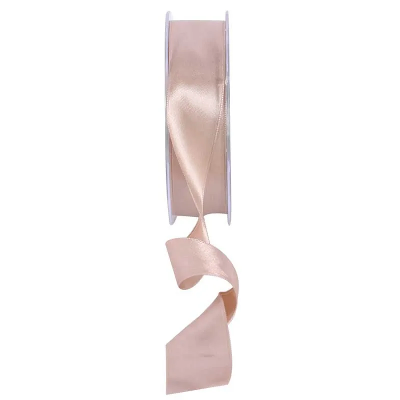 Beige Double Faced Satin Ribbon (25mmx20m)