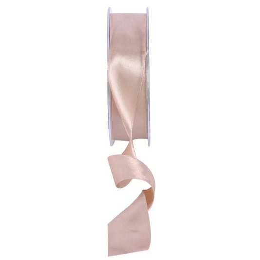 Beige Double Faced Satin Ribbon (25mmx20m)