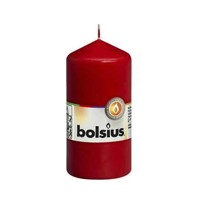 Bolsius Pillar Candle Red 120/60mm (PK10)