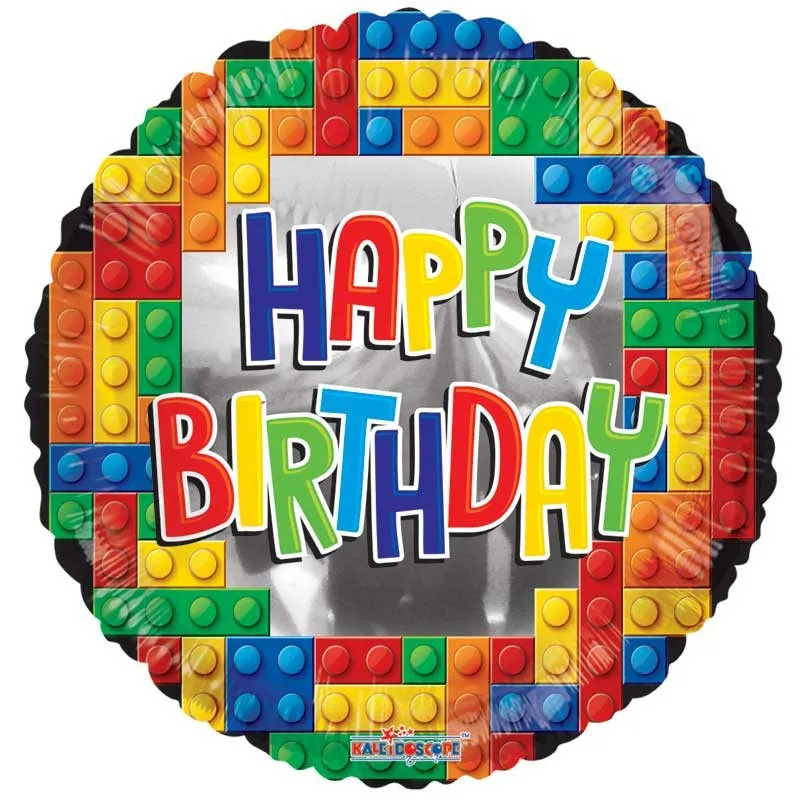 Happy Birthday Lego (18") (x10)