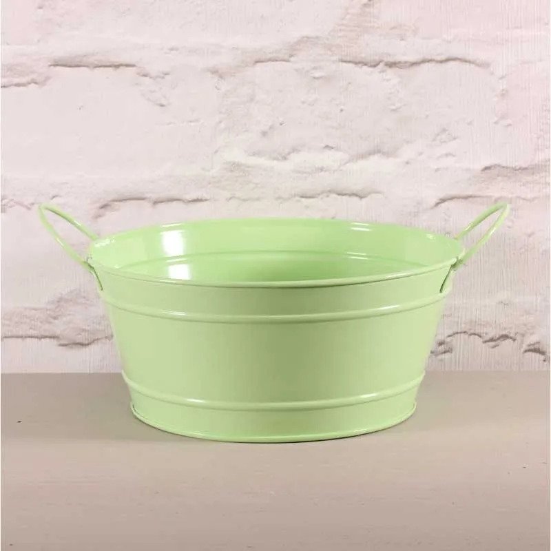 Zinc Green Round Bowl (8.5cm x 20cm)