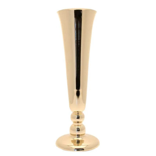 Gold Plated Conic Vase (H50cm) (x1)