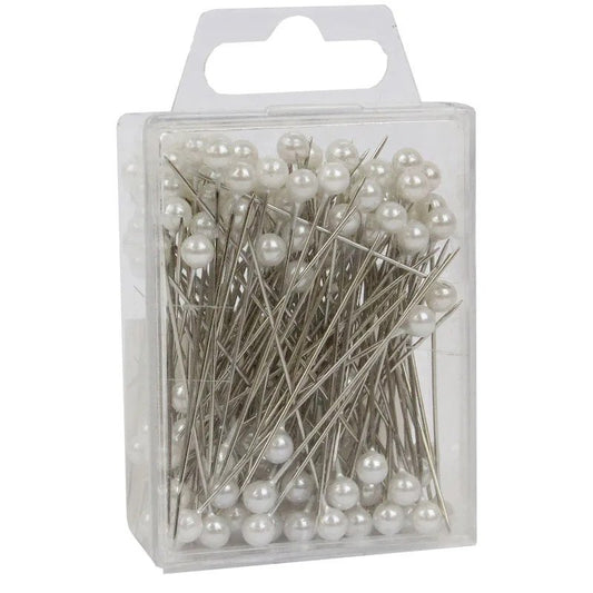 White Pearl Headed Pins (5cm) (x10)