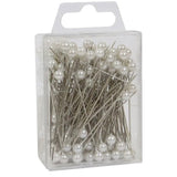White Pearl Headed Pins (5cm) (x10)