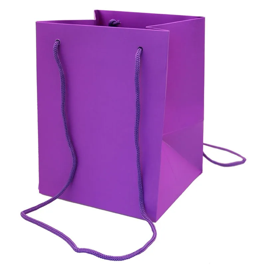 Purple Hand Tie Bag (H25xW19xL19cm) (PK10)