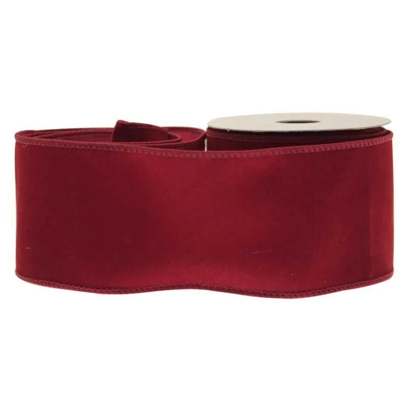 Burgundy Velvet Ribbon (63mmx10yrds)