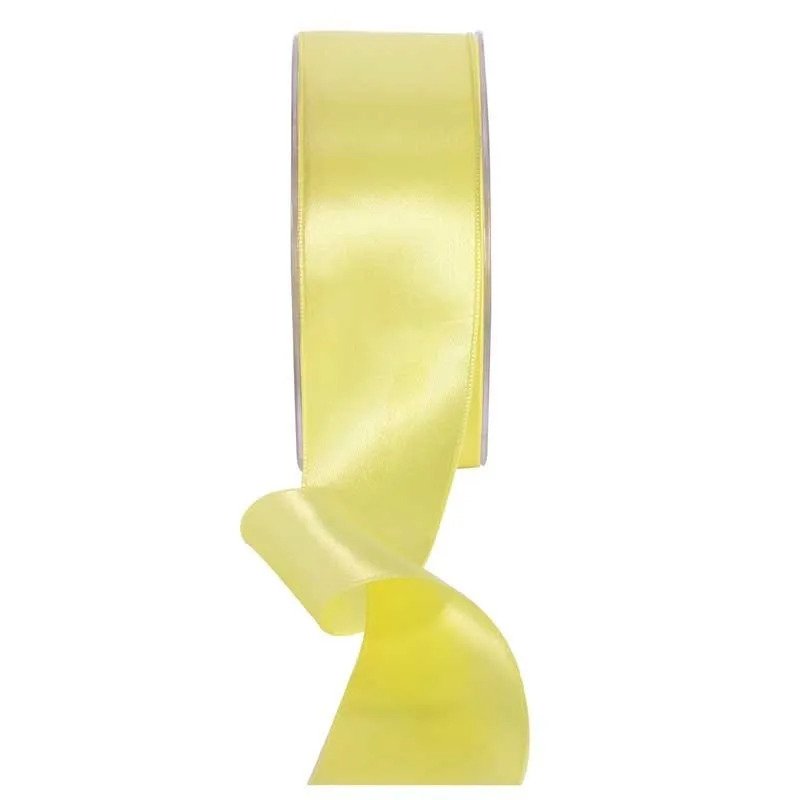 Light Yellow Satin Ribbon (38mm x 20m)