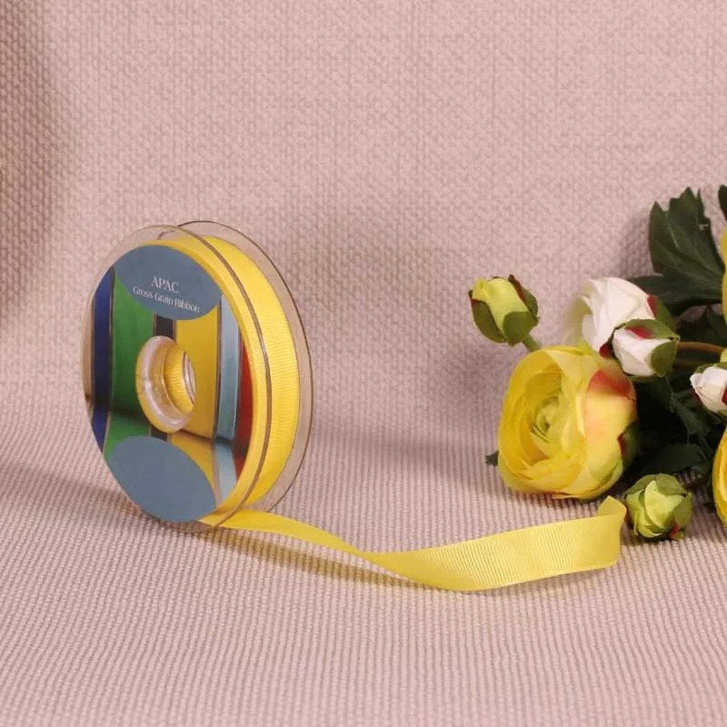 Yellow Gross Grain Ribbon (15mmx20m)