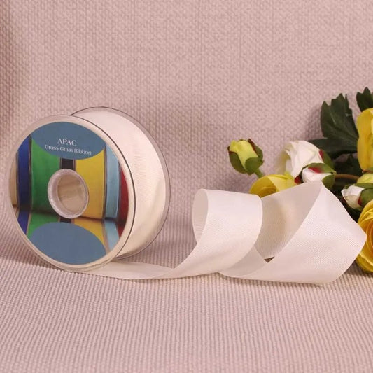 Ivory Gross Grain Ribbon (38mm x 20m)