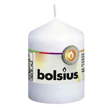 Bolsius Pillar Candle White 80/58mm (PK10)
