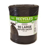 Banquet Recycled Tie Top Large Refuse Sacks, 90 Bags