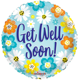 Get Well Bright Colours Balloon (18") (x10)