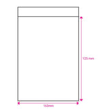CLEAR CELLO BAGS SIZE C6 Plus (SELF ADHESIVE) 125x163mm (PK100)