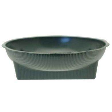 Round Dish with Square Base Green (B11x8cm, D16cm) (PK25)